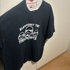 Support The Troops Stormtrooper Graphic Tee - Black